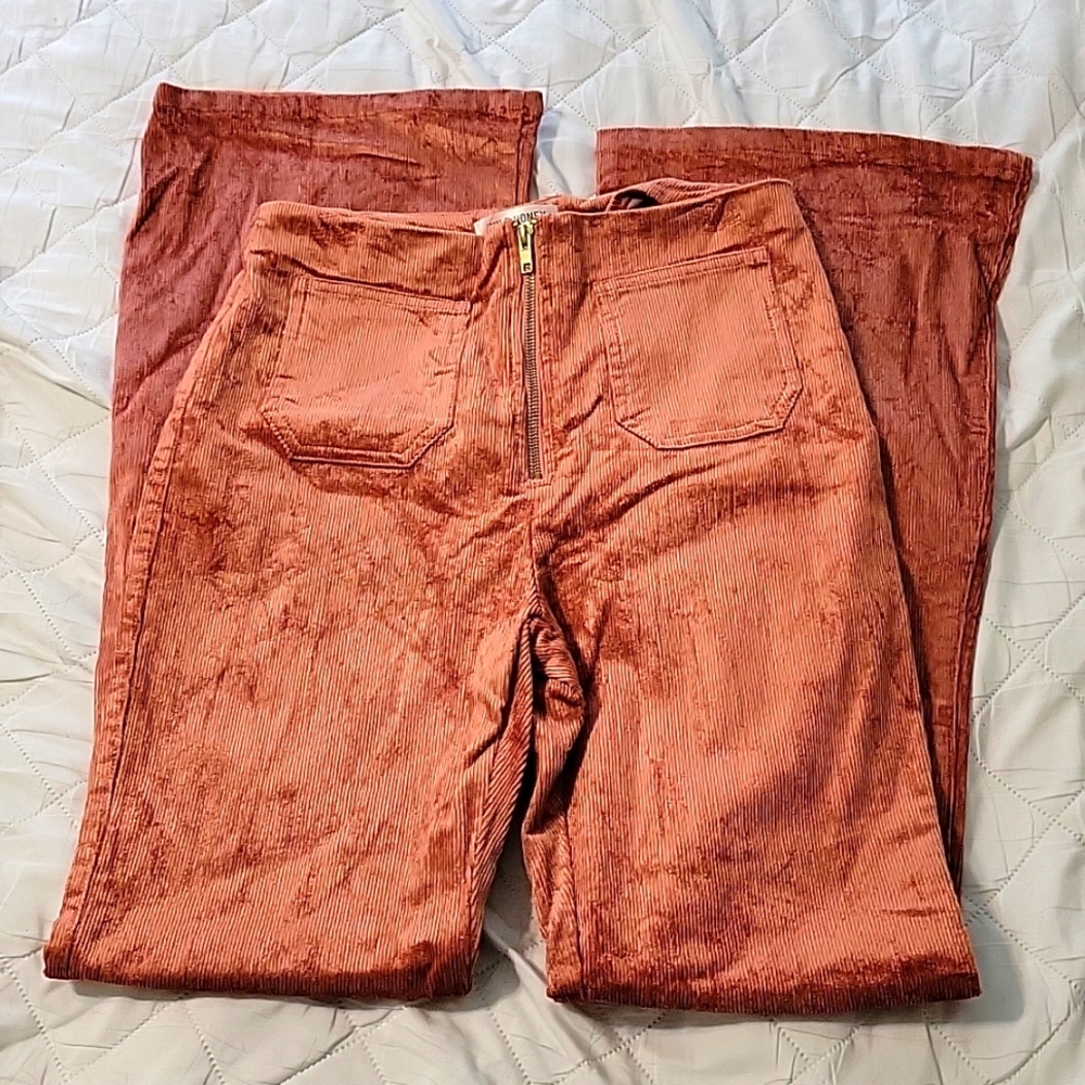 Wild Honey High Rise Flare Corduroy Pants Medium